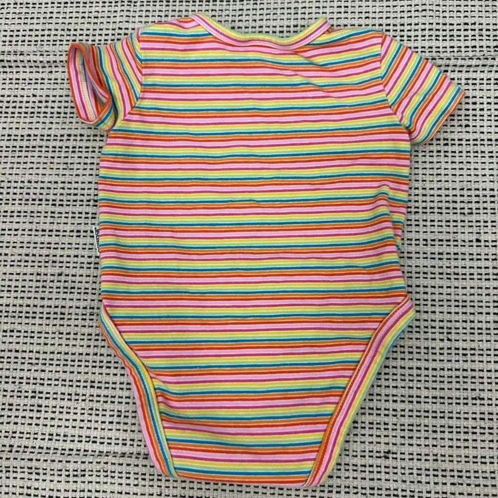 Y2K Baby Girls OshKosh Rainbow Stripe Onesie 0-3m